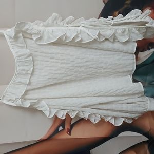 Cold shoulder open sleeve ruffle top